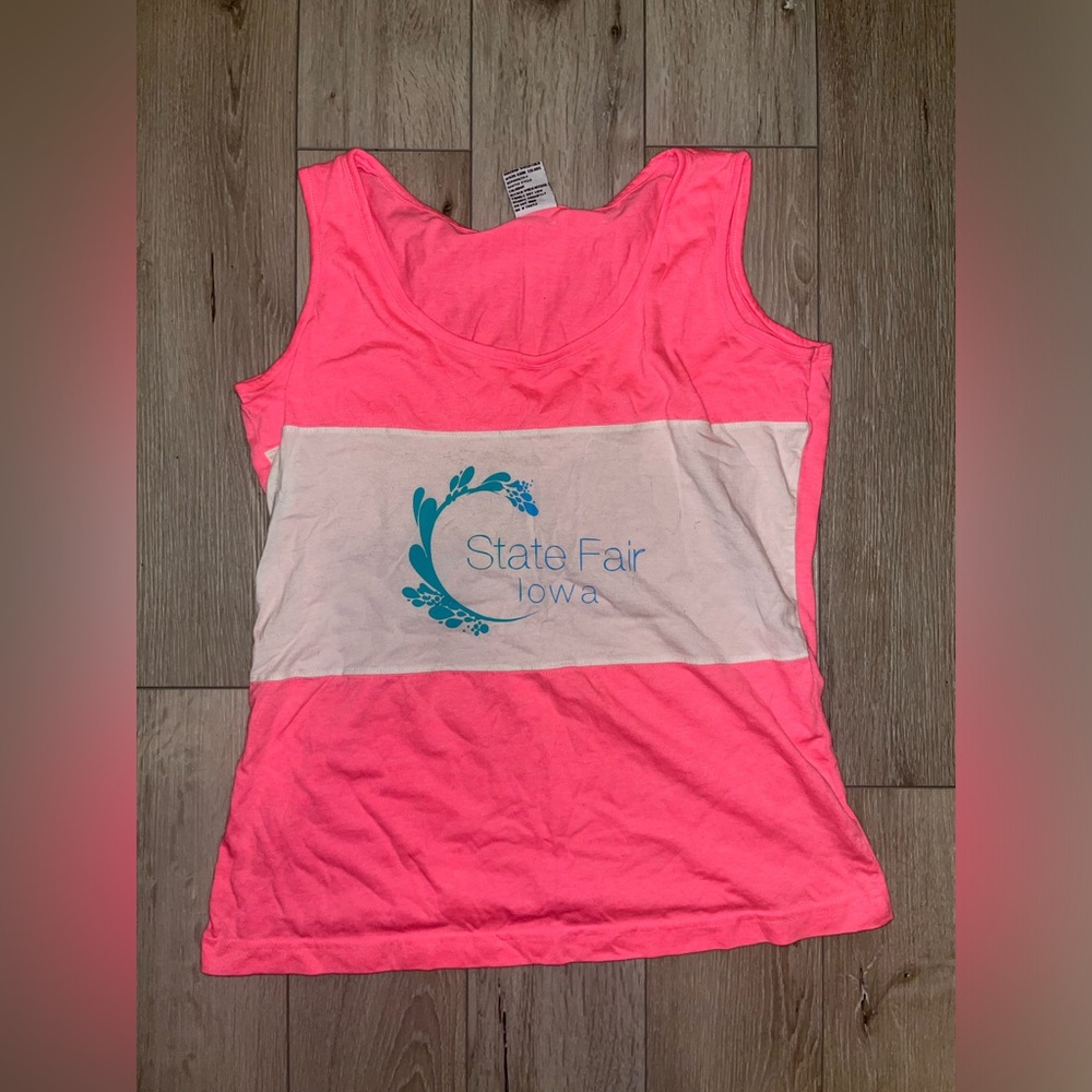 State Fair Iowa Pink Colorblock Tank Top - Women